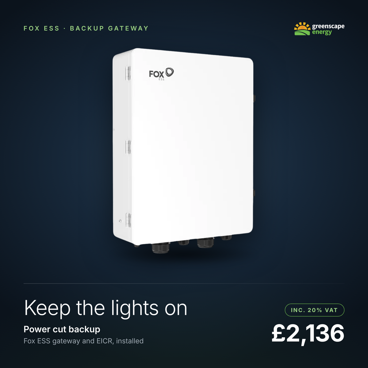 Power Cut Back-Up Installed