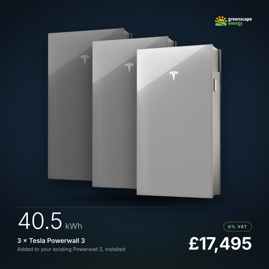 3 x Tesla Powerwall 3 Added to Existing Powerwall 2 (40.5kWh)